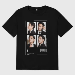 Женская футболка хлопок Oversize Taehyung  bts 4cut