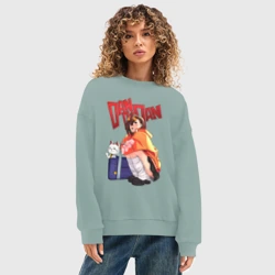 Женский свитшот oversize без начеса хлопок Момо Аясэ - турбо бабка - фото 2