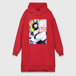 Платье-худи хлопок Бабка Момо