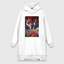 Платье-худи хлопок Дандадан - Момо и Кэн