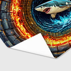 Бумага для упаковки 3D Акула в огненом колодце - фото 2