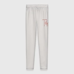 Леггинсы 3D Таня - красная надпись вязью