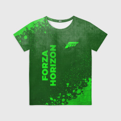 Детская футболка 3D Forza Horizon - green gradient вертикально