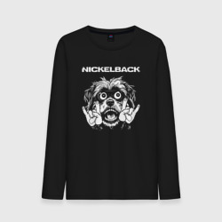 Мужской лонгслив хлопок Nickelback rock dog