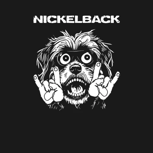 Мужской свитшот хлопок с принтом Nickelback rock dog, фото на моделе #1