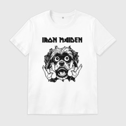 Мужская футболка хлопок Iron Maiden - rock dog