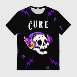 Мужская футболка 3D The Cure неоновый череп