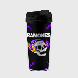 Термокружка-непроливайка Ramones неоновый череп