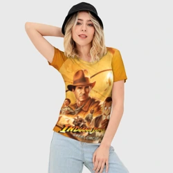Женская футболка 3D Slim Персонажи Indiana Jones and the great circle - фото 2