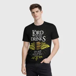 Мужская футболка 3D Lord of the drinks - фото 2