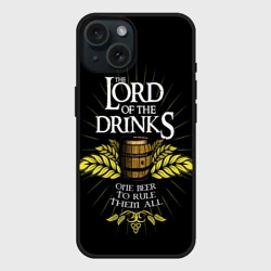 Чехол силиконовый для Apple iPhone 15 матовый Lord of the drinks