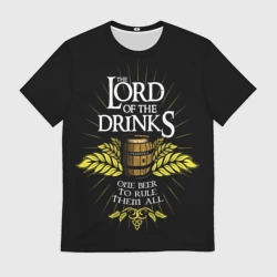 Мужская футболка 3D Lord of the drinks