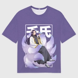 Женская футболка oversize 3D Джинши - Монолог фармацевта