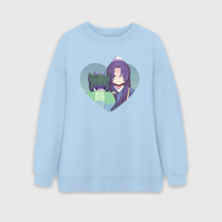 Женский свитшот oversize без начеса хлопок Xiaomao and Jinshi - The Apothecary Diaries