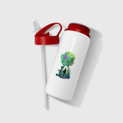 Бутылка для воды с трубочкой Сяомао силуэт - Монолог фармацевта - фото 2