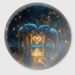 Значок Влюбленные слоны