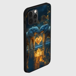 Чехол для iPhone 12 Pro Влюбленные слоны - фото 2