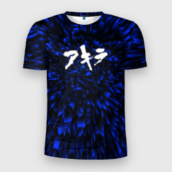 Мужская футболка 3D Slim Akira blue energy