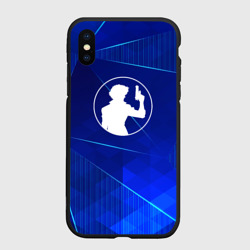 Чехол для iPhone XS Max матовый Cowboy Bebop blue poly