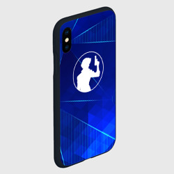 Чехол для iPhone XS Max матовый Cowboy Bebop blue poly - фото 2