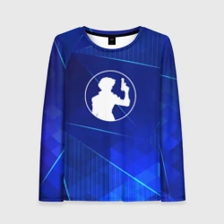 Женский лонгслив 3D Cowboy Bebop blue poly
