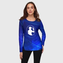 Женский лонгслив 3D Cowboy Bebop blue poly - фото 2