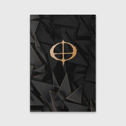 Обложка для паспорта матовая кожа Ozzy Osbourne golden poly