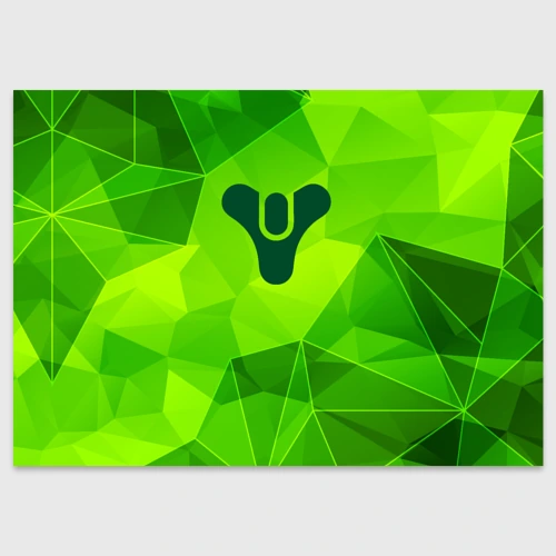 Поздравительная открытка Destiny green poly