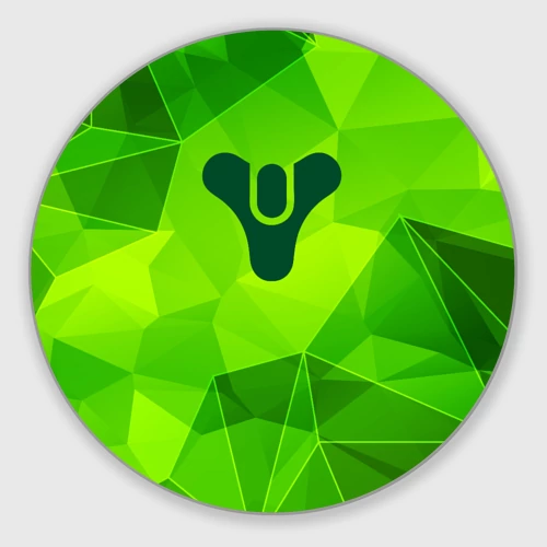 Круглый коврик для мышки Destiny green poly