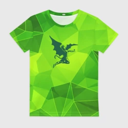 Женская футболка 3D Black Sabbath green poly