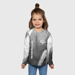 Детский лонгслив 3D Warframe - grey gradient вертикально - фото 2