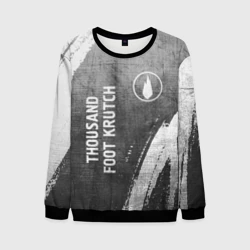 Мужской свитшот 3D Thousand Foot Krutch - grey gradient вертикально