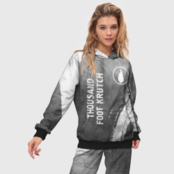 Женский костюм с толстовкой 3D Thousand Foot Krutch - grey gradient вертикально - фото 2