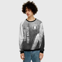 Мужской свитшот 3D Thousand Foot Krutch - grey gradient вертикально - фото 2