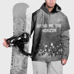 Накидка на куртку 3D Bring Me the Horizon - grey gradient посередине