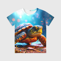 Детская футболка 3D Большая черепашка