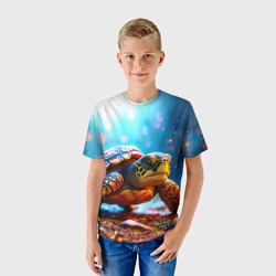 Детская футболка 3D Большая черепашка - фото 2