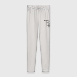 Леггинсы 3D Таня вязью - чёрная надпись