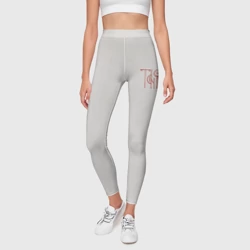 Леггинсы 3D Вязью Татьяна - красная надпись - фото 2