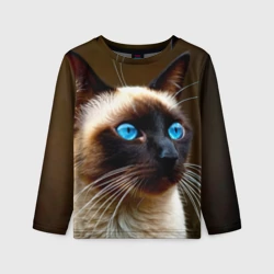 Детский лонгслив 3D  Сиамская кошка