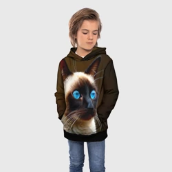 Детская толстовка 3D  Сиамская кошка - фото 2