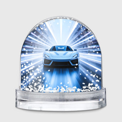Игрушка Снежный шар Спорткар на скорости