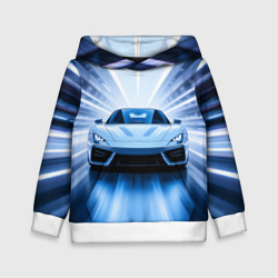 Детская толстовка 3D Спорткар на скорости