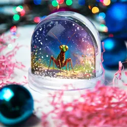 Игрушка Снежный шар Богомол и звездное небо - фото 2