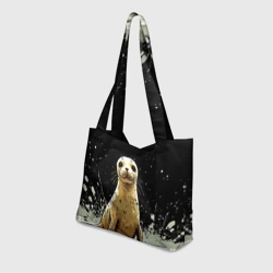 Пляжная сумка 3D Тюлень на черном - фото 2