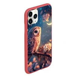 Чехол для iPhone 11 Pro Max матовый Сова и месяц - фото 2