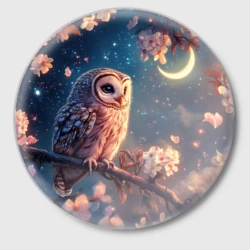 Значок Сова и месяц