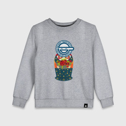 Детский свитшот хлопок Матрёшка смеющийся человек