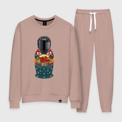 Женский костюм хлопок Матрёшка мотоциклист