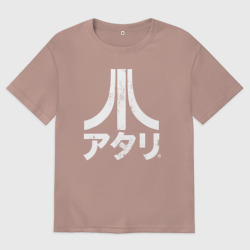 Женская футболка хлопок Oversize Atari retro japan logo